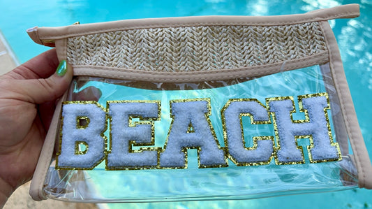 Preppy Summer Transparent Beach Pouch