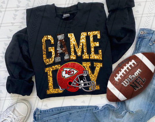 KC Game Day Faux Sequin