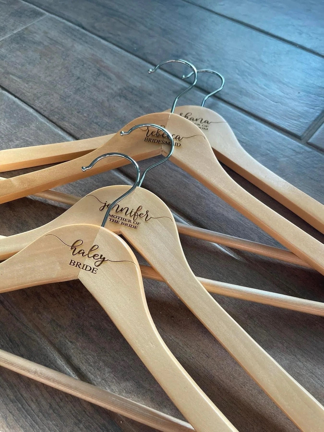 Custom Wedding Hangers – Personalized with Name & Date | Bridal Party Gift