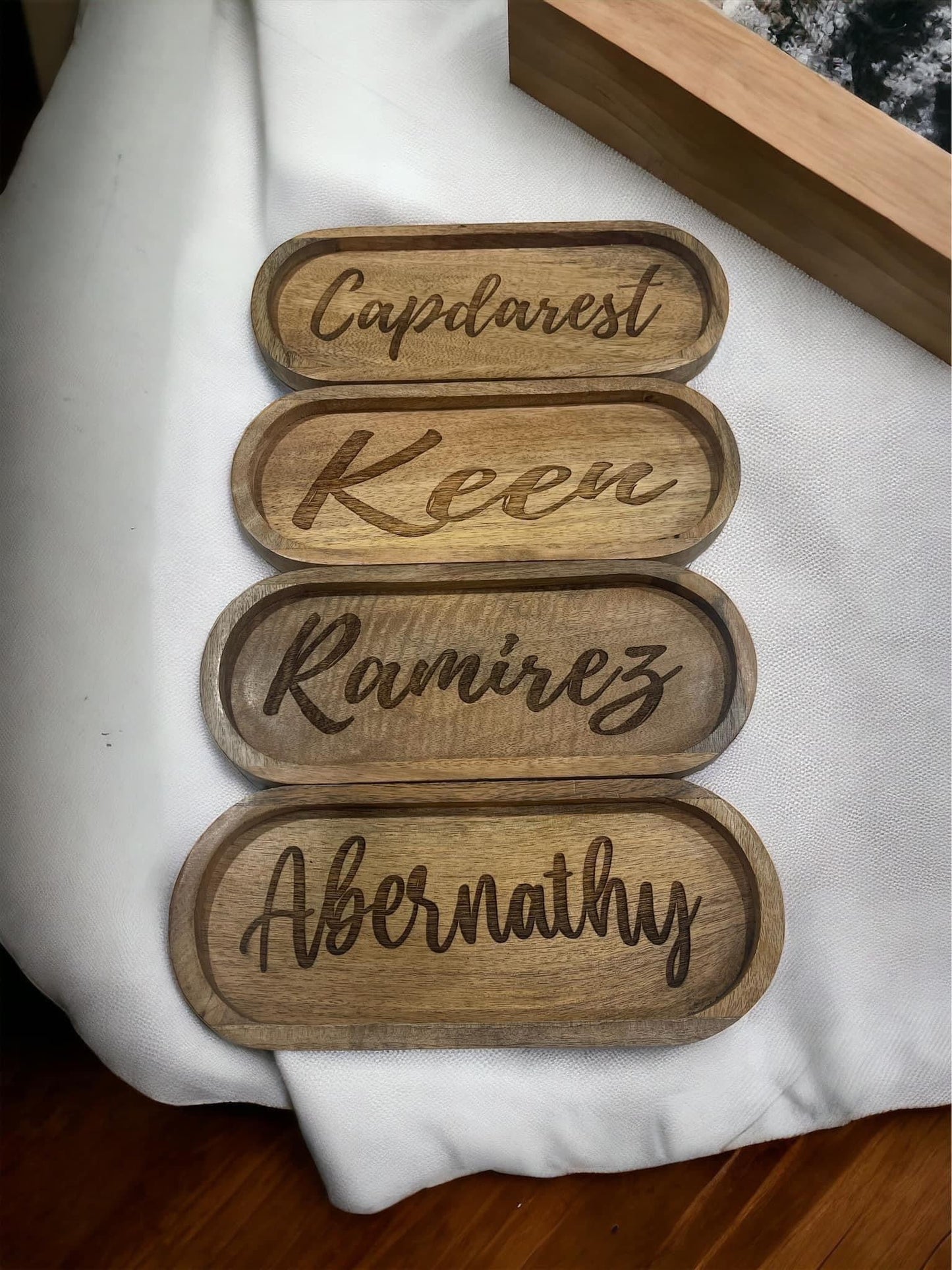 Personalized Wood Tray – Custom Engraved (12"x5"x0.75")