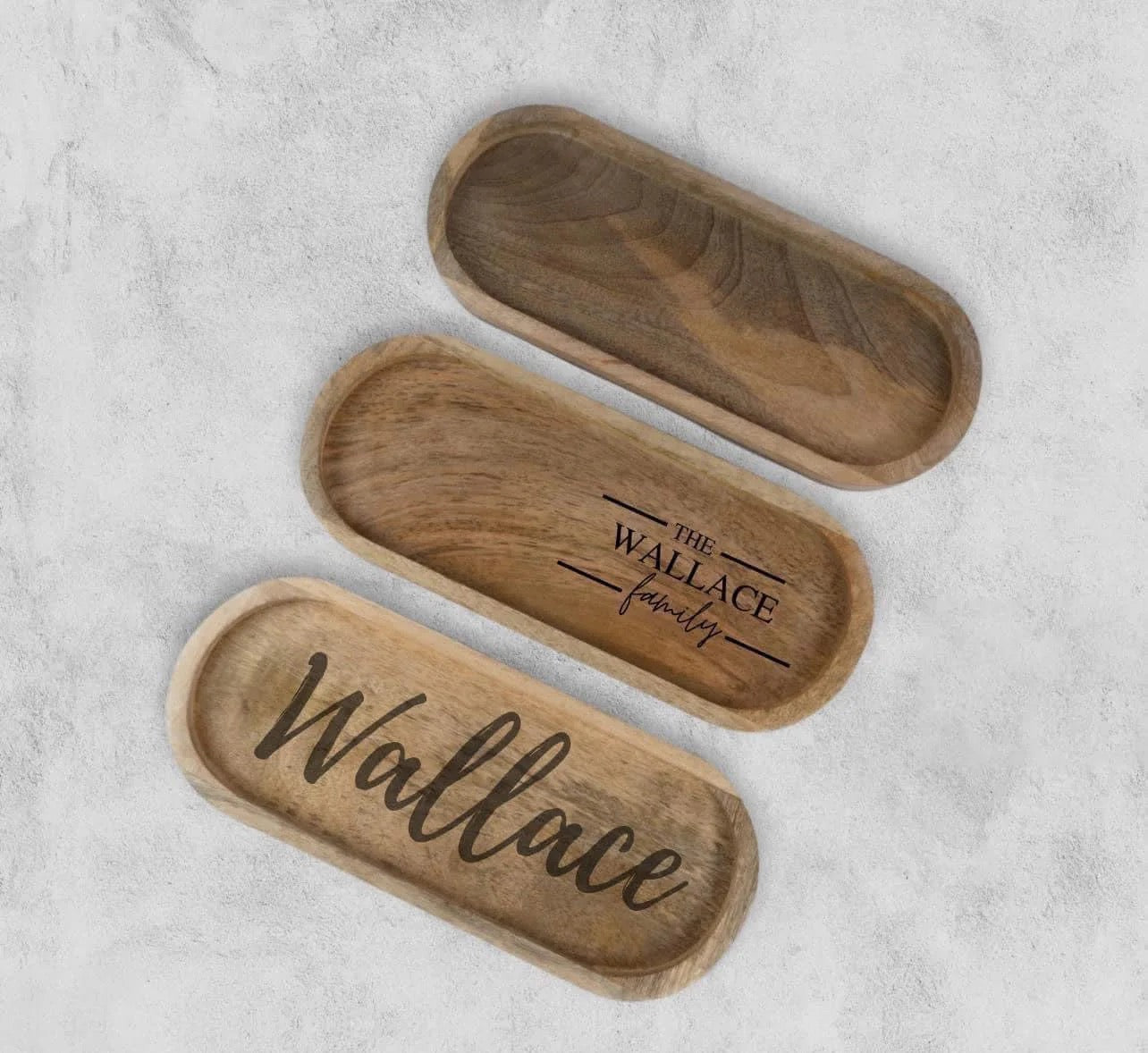 Personalized Wood Tray – Custom Engraved (12"x5"x0.75")