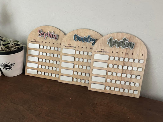 Responsibility Charts – Custom Dry Erase Chore Board for Kids