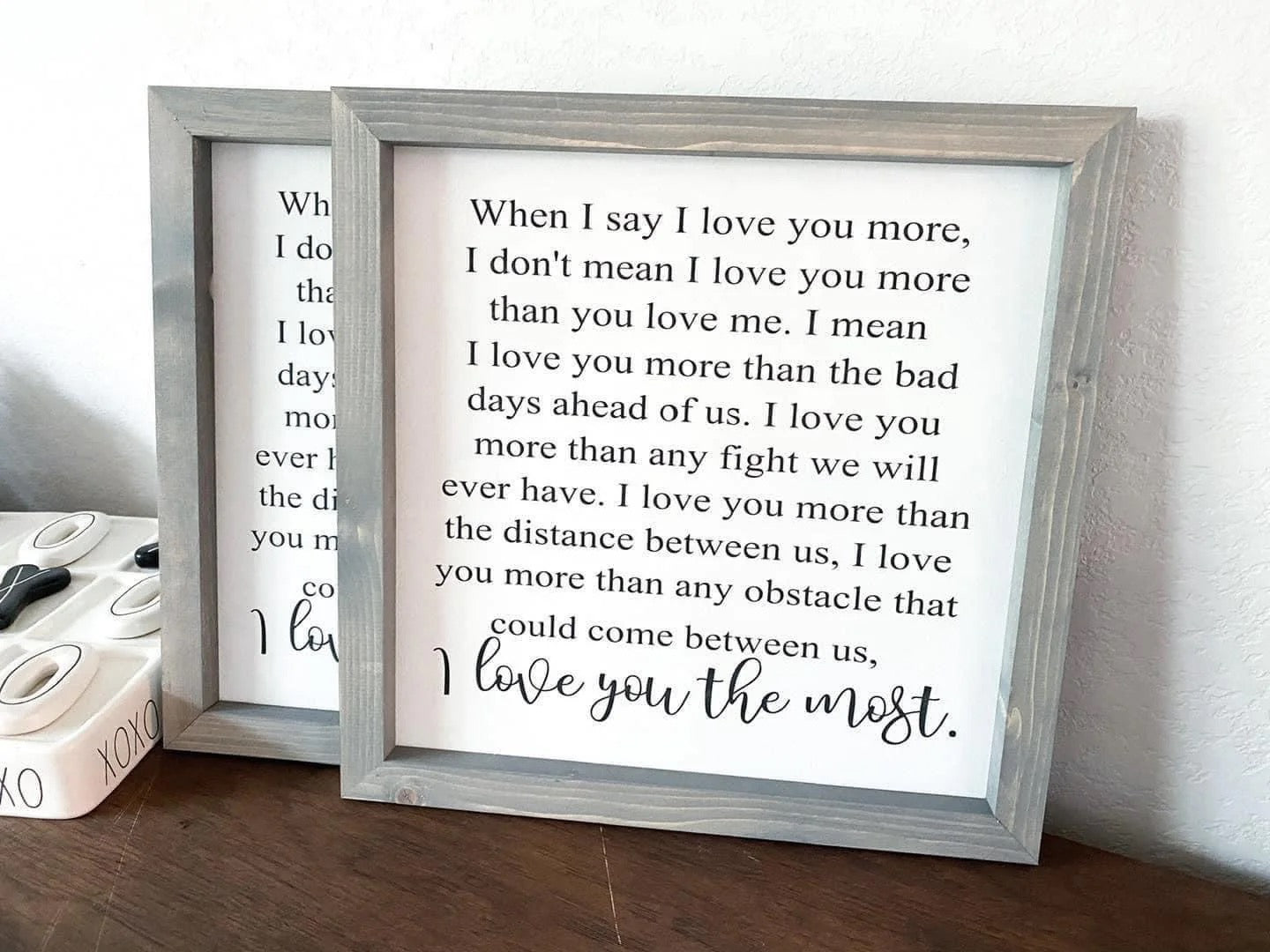 "I Love You Most" Wooden Sign