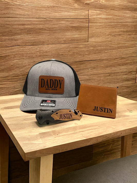 Custom Hat, Tactical/Wallet Combo – Personalized Gift Set