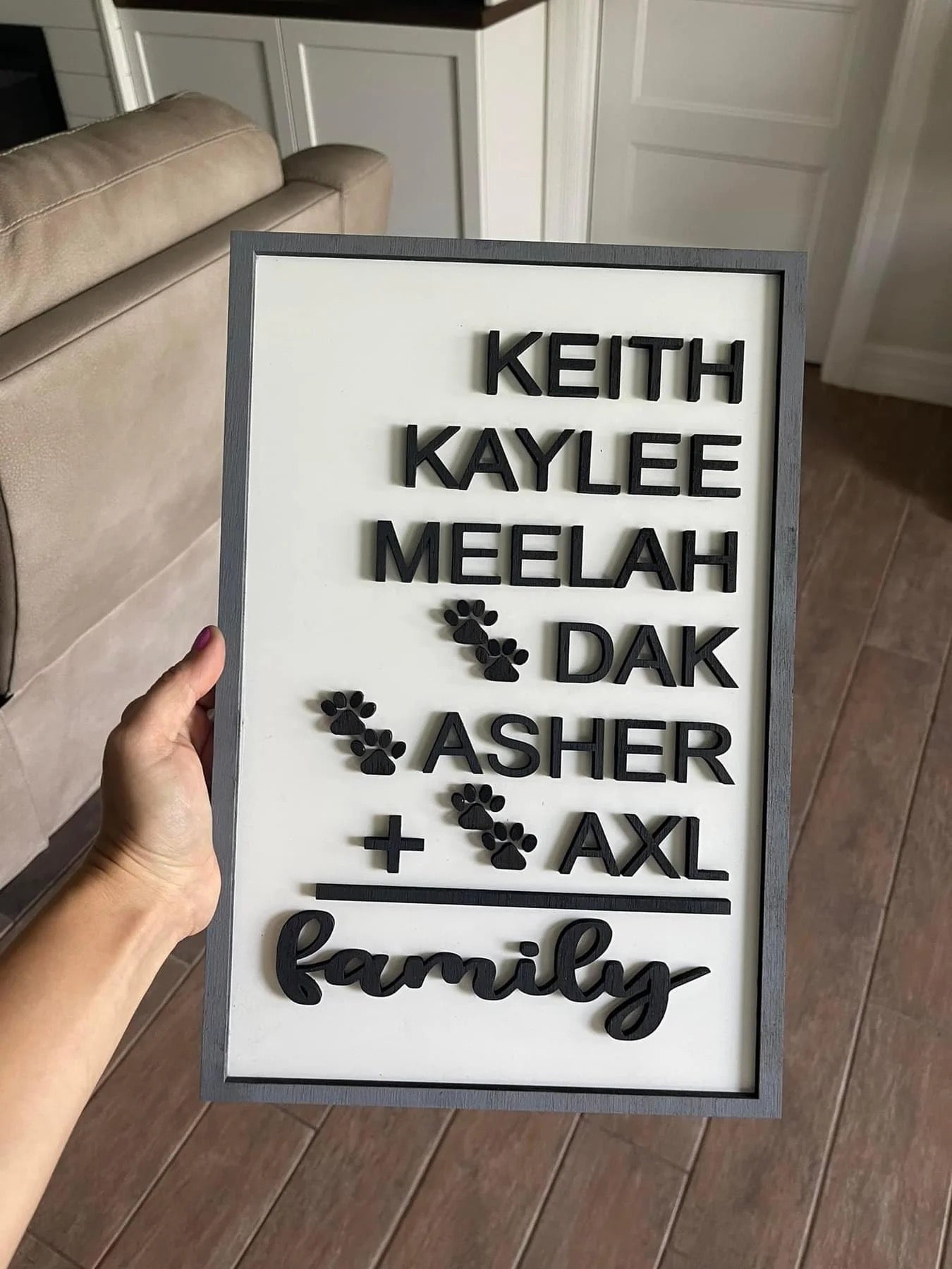 Personalized Family Name Sign