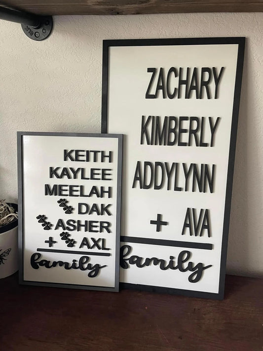 Personalized Family Name Sign