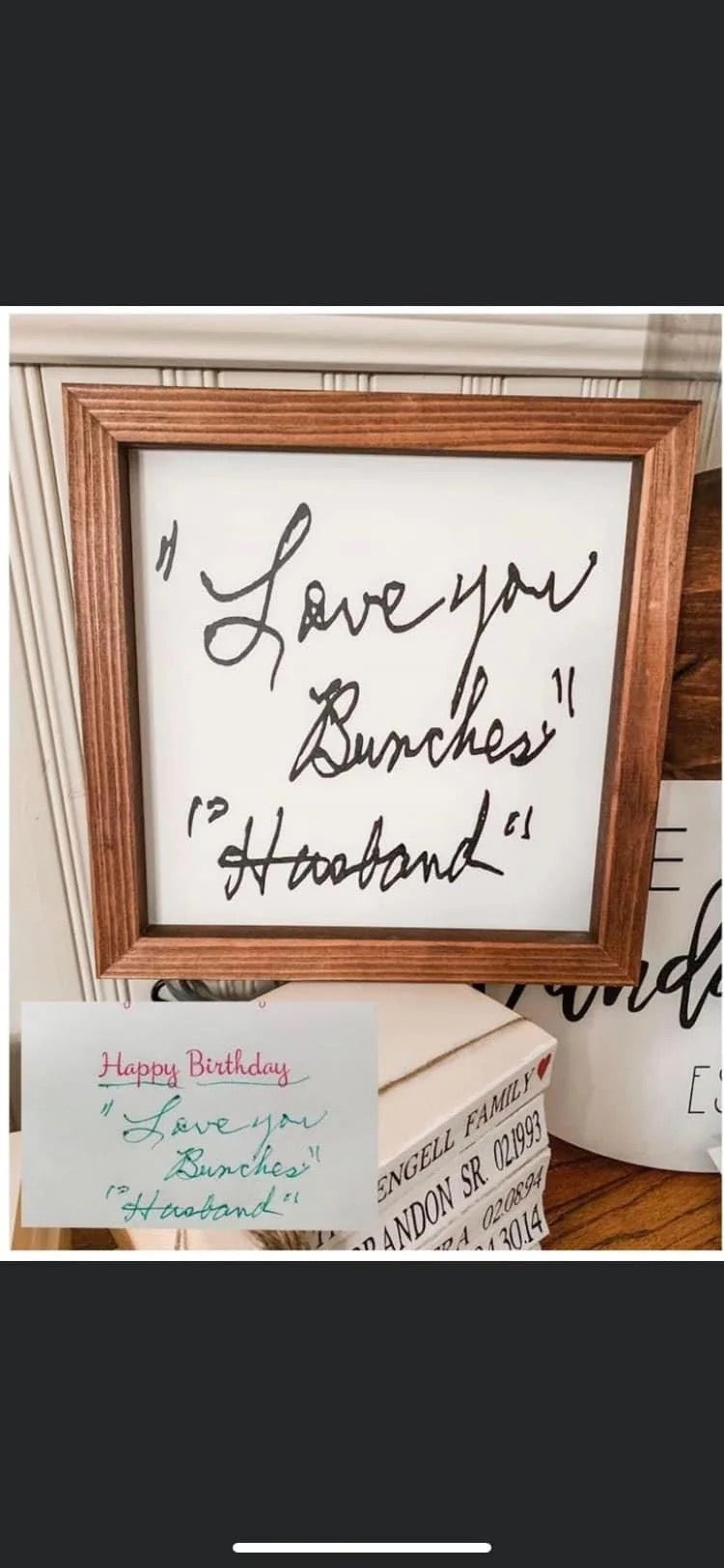 Custom Traced Handwritten Signs – Choose Your Frame Color | Recipes, Notes & More