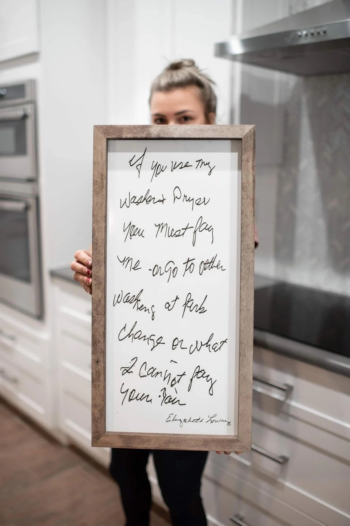 Custom Traced Handwritten Signs – Choose Your Frame Color | Recipes, Notes & More