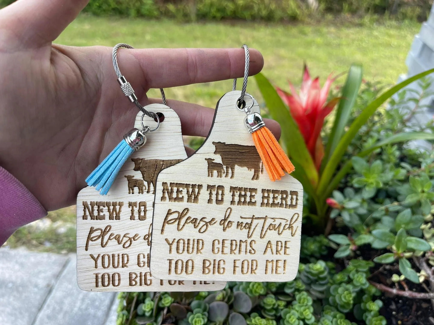 "Germ" Cattle Tag Keychain