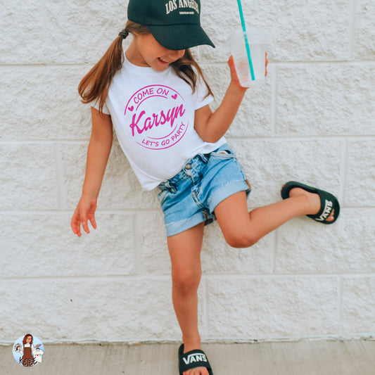 PERSONALIZED Pink Party Tee