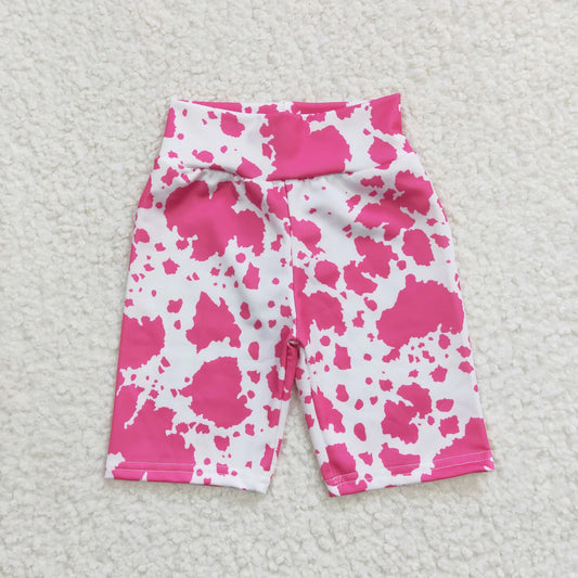 Pink Cow Biker Shorts (3/6M - 14/16)