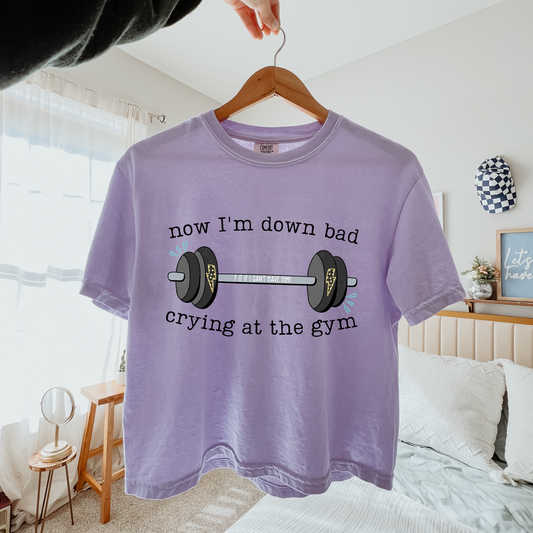 Crying At The Gym Cropped Tee