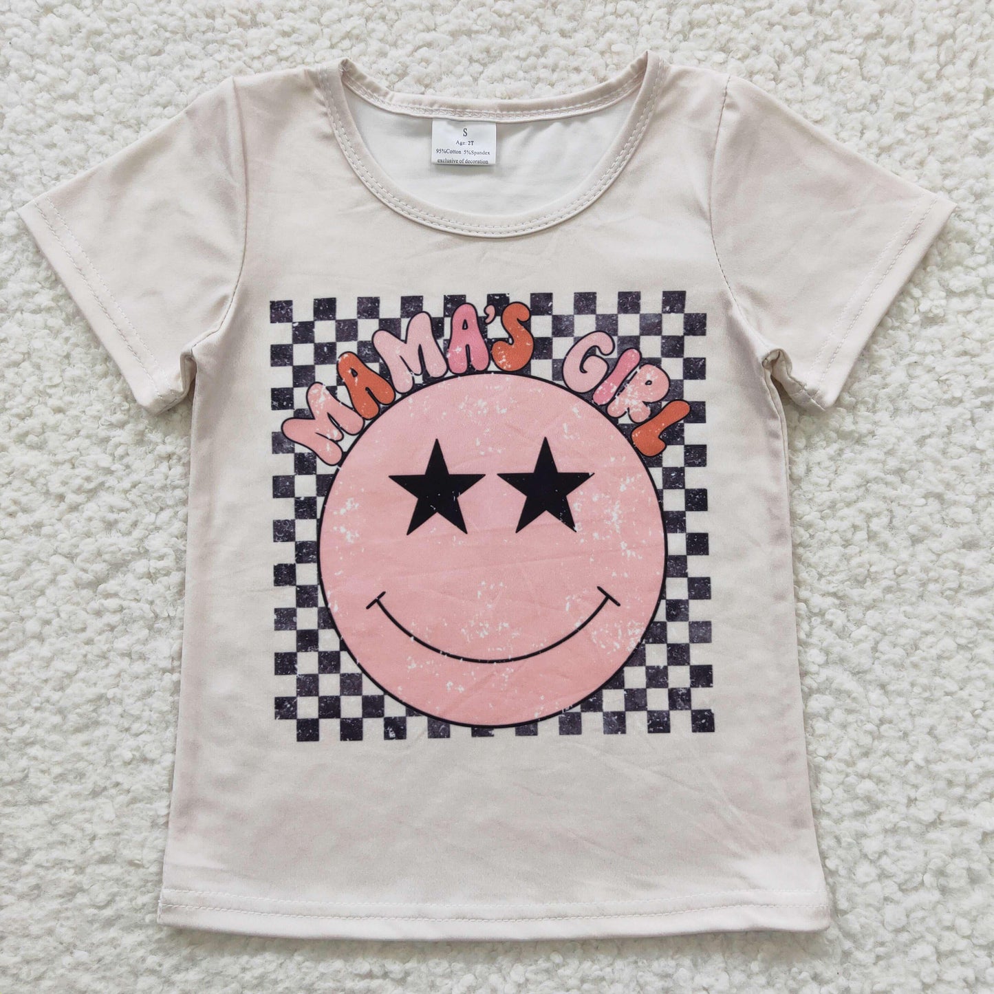 PREORDER - Checkered Mama's Girl Shirt (3/6M - 14/16)