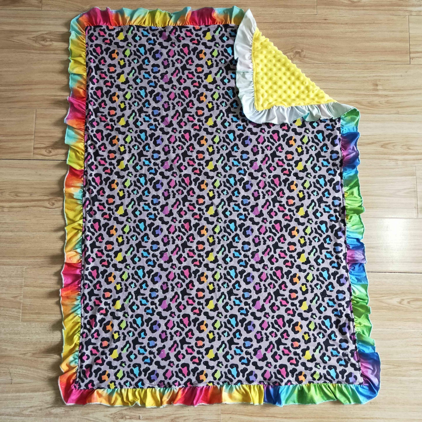 Neon Leopard Blanket