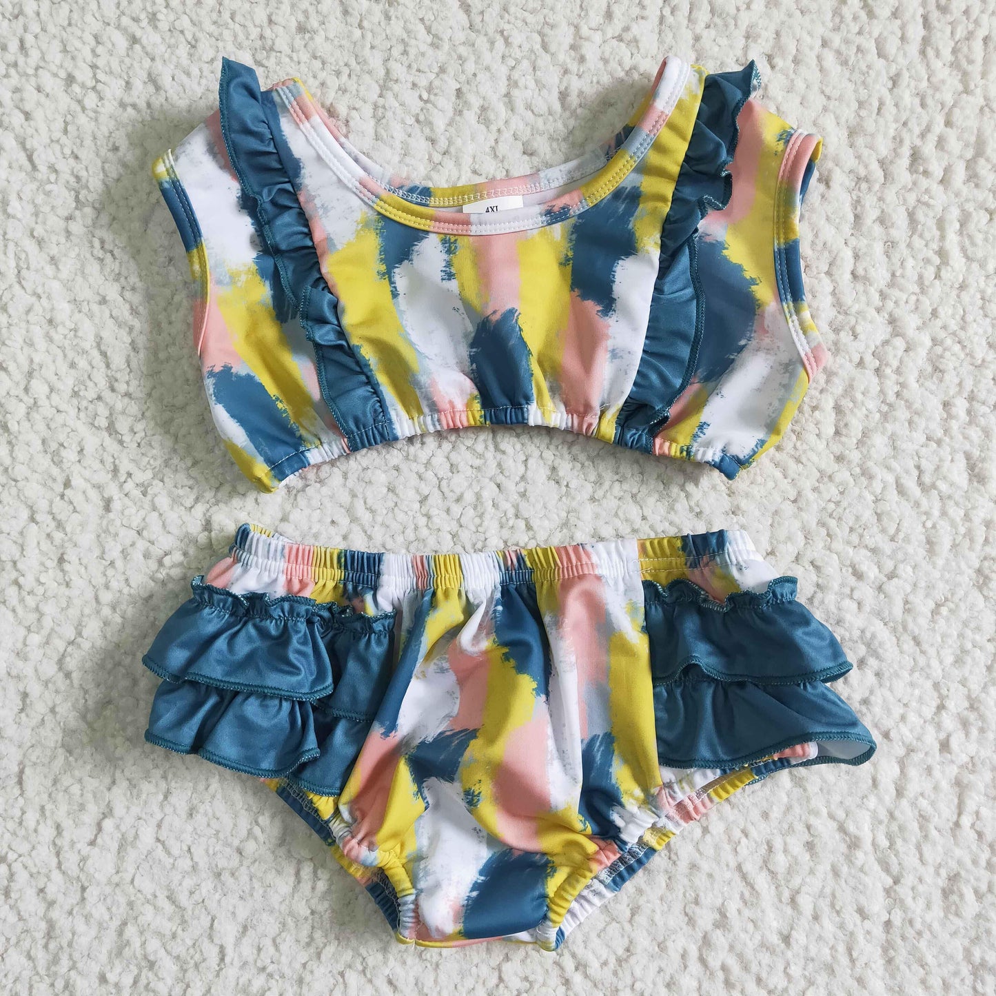Ruffle Watercolor Two Piece Swimsuit (3/6M - 14/16)