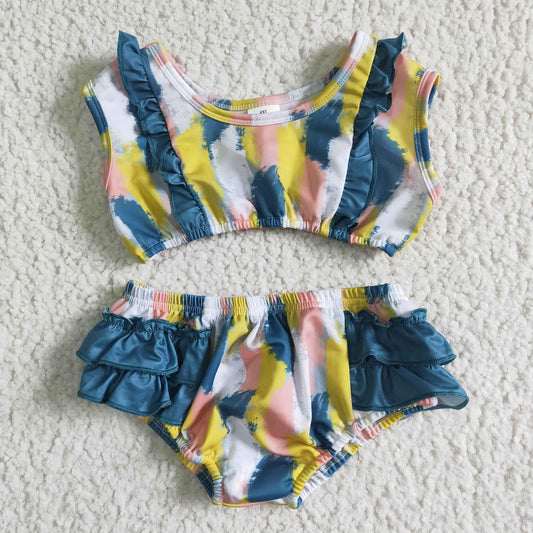 Ruffle Watercolor Two Piece Swimsuit (3/6M - 14/16)
