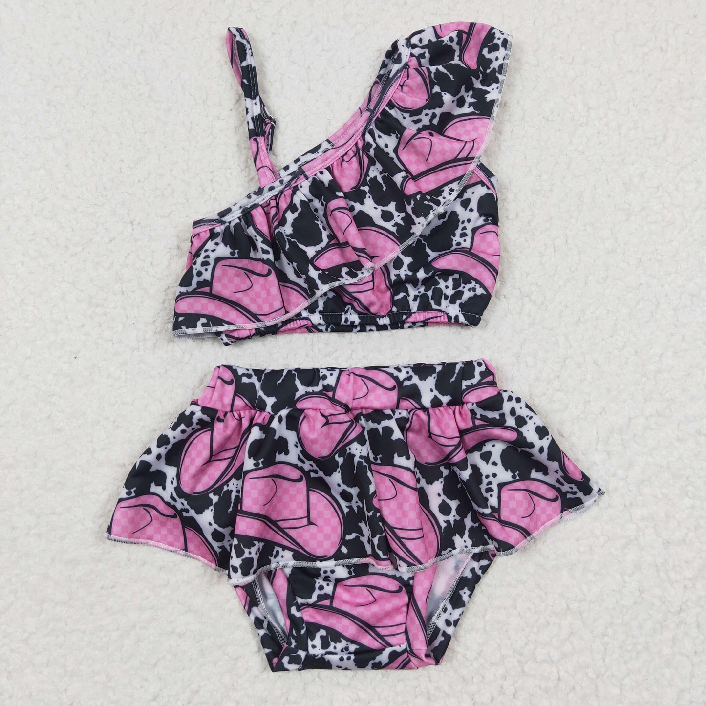 Pink Cowgirl Two Piece Swimsuit (3/6M - 14/16)
