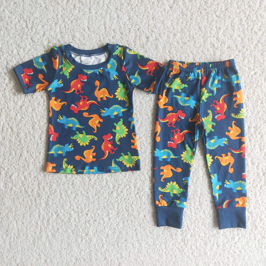 Colorful Dino Pajamas (3/6M - 14/16)