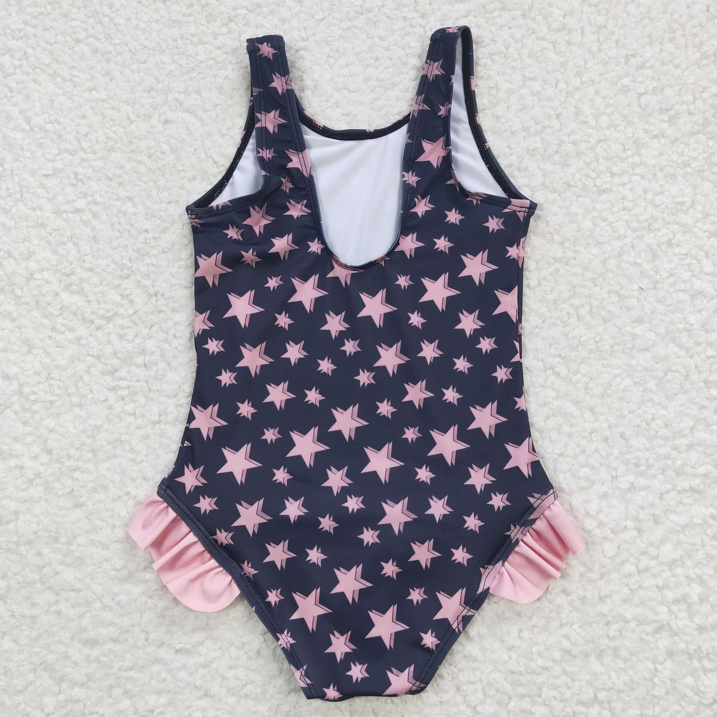 Pink Stars Swimsuit (3/6M - 14/16)