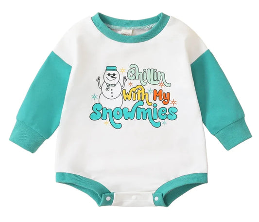 Chillin With My Snowmies Romper (3M - 18M)